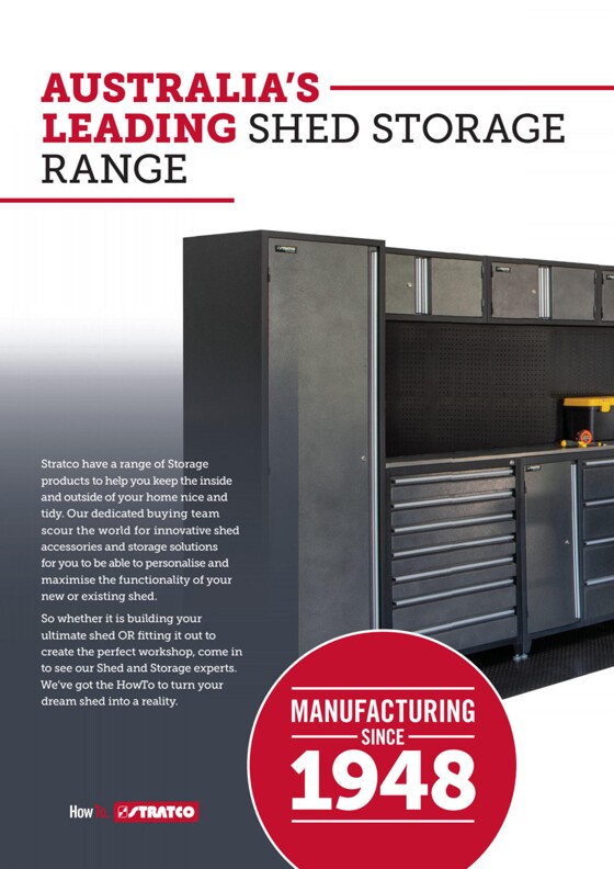 Stratco catalogue in Perth WA | Shed Storage Range 2022 | 04/11/2022 - 31/12/2023