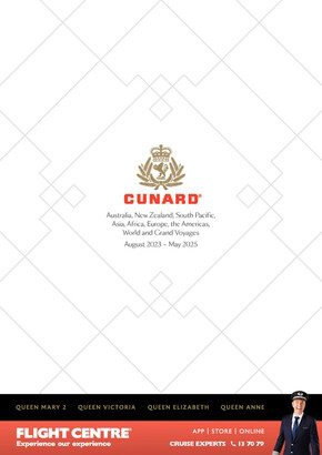 Travel & Outdoor offers in Hobart TAS | Cunard World Voyages 23-25 in Escape Travel | 13/06/2023 - 31/05/2025