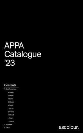 AS Colour catalogue | APPA Catalogue 2023 | 24/08/2023 - 31/12/2023