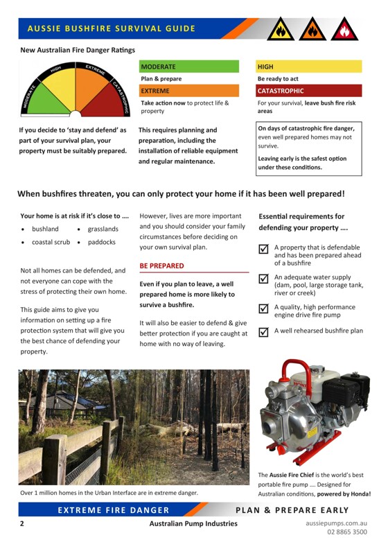 Aussie Pumps catalogue in Penola SA | New Bushfire Survival Guide | 12/09/2023 - 31/12/2024