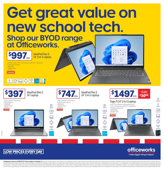 Officeworks catalogue in Sydney NSW | Get Great Value On New School Tech. | 27/11/2023 - 24/12/2023