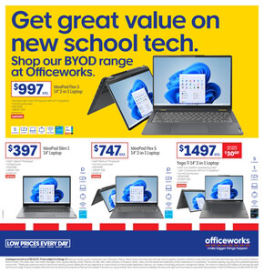 Electronics & Office offers | Get Great Value On New School Tech. in Officeworks | 27/11/2023 - 24/12/2023