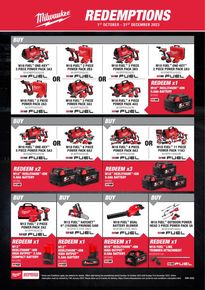 United Tools catalogue | Milwaukee Redemptions | 01/11/2023 - 31/12/2023