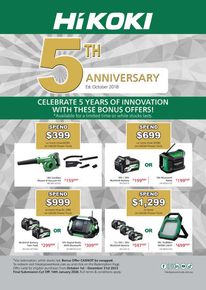 United Tools catalogue | Hikoki 5th Anniversary Redemptions | 01/11/2023 - 31/12/2023