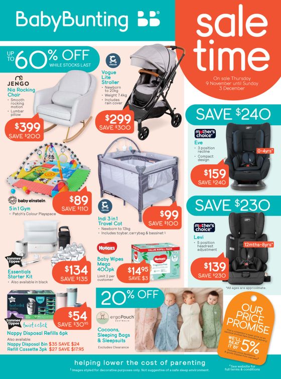 Baby Bunting catalogue in Brisbane QLD | Sale Time | 09/11/2023 - 03/12/2023