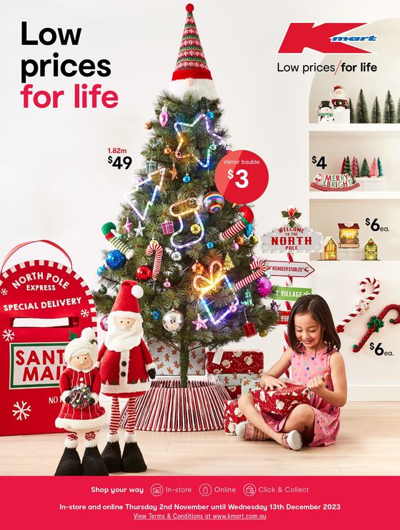 Kmart catalogue in Sydney NSW | Christmas Launch 2 - Low Prices For Life | 23/11/2023 - 13/12/2023