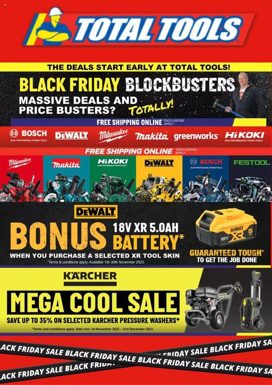 Total Tools catalogue in Adelaide SA | Black Friday Blockbusters | 21/11/2023 - 29/11/2023
