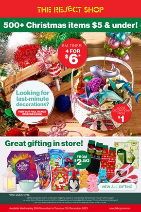 The Reject Shop catalogue in Moonee Valley VIC | Christmas Items | 28/11/2023 - 12/12/2023