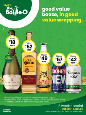 The Bottle-O catalogue in Gunnedah NSW | Good Value Booze, In Good Value Wrapping 27/11 | 27/11/2023 - 10/12/2023
