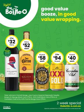 The Bottle-O catalogue in Hobart TAS | Good Value Booze, In Good Value Wrapping 27/11 | 27/11/2023 - 10/12/2023