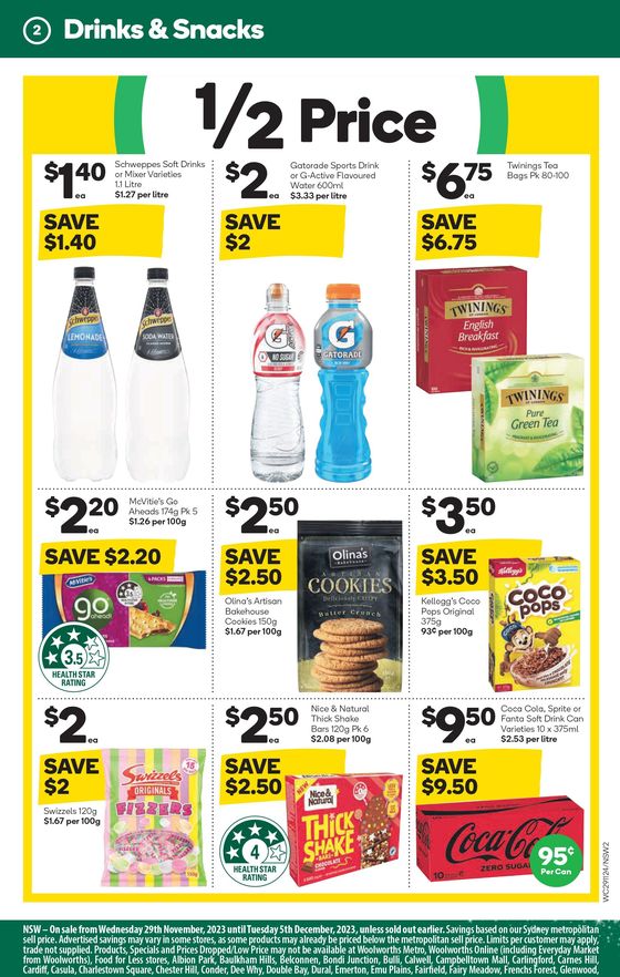 Woolworths catalogue in Sydney NSW | Weekly Specials - 29/11 | 29/11/2023 - 05/12/2023