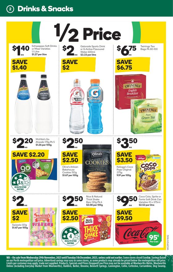 Woolworths catalogue in Perth WA | Weekly Specials 29/11 | 29/11/2023 - 05/12/2023