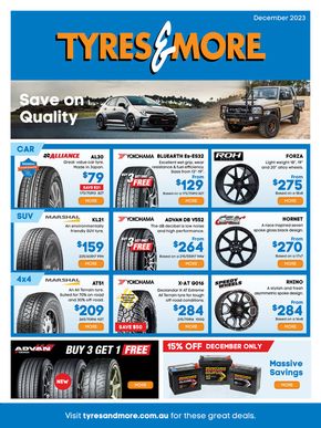 Tyres & More catalogue | December Deals 2023 | 01/12/2023 - 31/12/2023