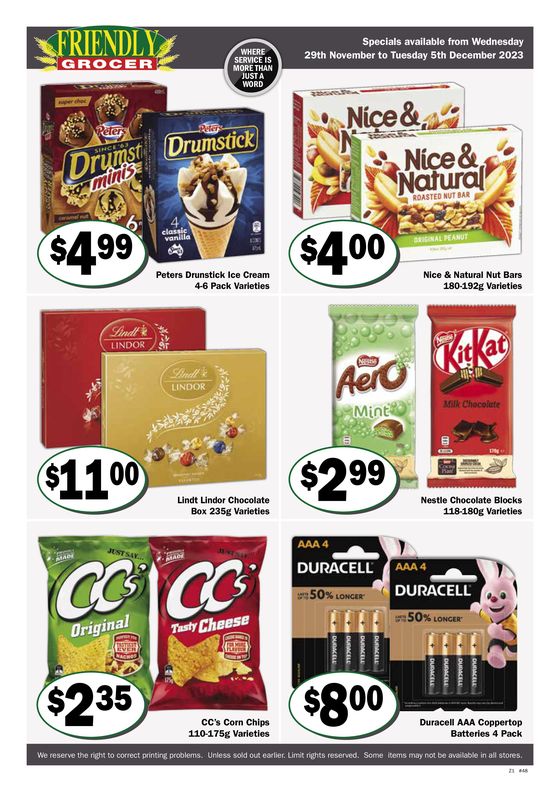 Friendly Grocer catalogue | Just around the corner | 01/12/2023 - 05/12/2023