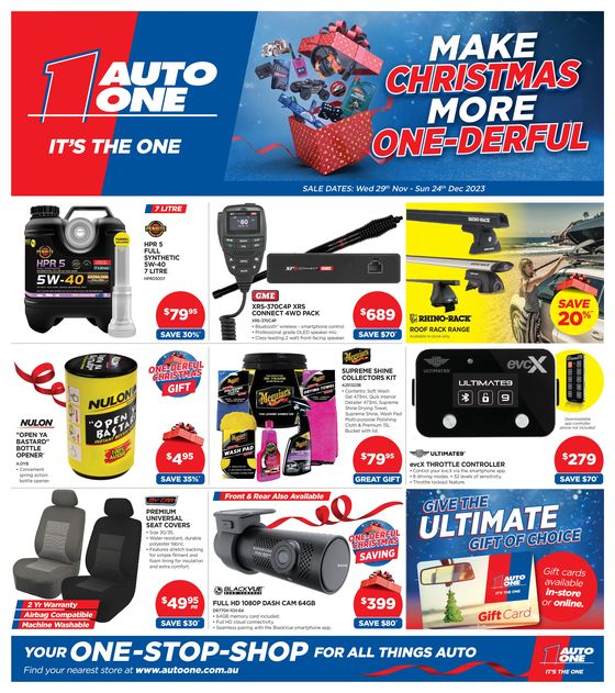 Auto One catalogue in Newcastle NSW | Make Christmas More One-derful! | 30/11/2023 - 24/12/2023