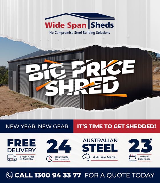 Wide Span Sheds catalogue in Melbourne VIC | Big Price Shred | 04/01/2024 - 04/03/2024