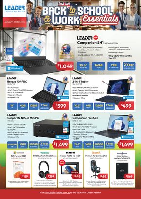 Electronics & Office offers in Kingaroy QLD | Back To School & Work Essentials in Leader Computers | 10/01/2024 - 31/03/2024