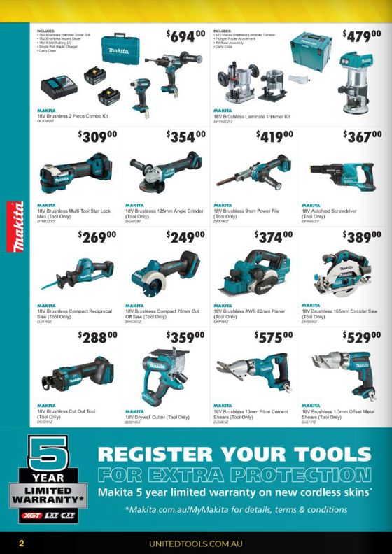United Tools catalogue in Sunshine Coast QLD | New Year, New Gear | 01/02/2024 - 31/03/2024