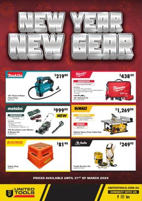 Hardware & Auto offers in Warwick QLD | New Year, New Gear in United Tools | 01/02/2024 - 31/03/2024