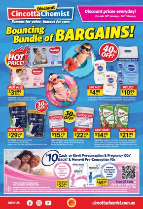 Health & Beauty offers in Ryde NSW | Discount Prices Everyday in Cincotta Chemist | 01/02/2024 - 26/02/2024