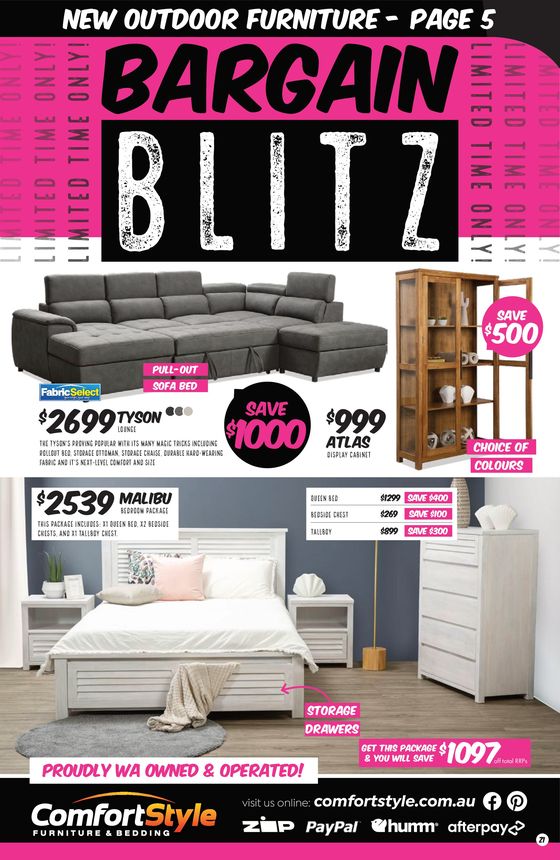 ComfortStyle Furniture & Bedding catalogue in Margaret River WA | Bargain Blitz | 05/02/2024 - 04/03/2024