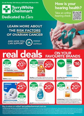 Health & Beauty offers in Hobart TAS | Real Deals on Your Favourite Brands in TerryWhite Chemmart | 15/02/2024 - 05/03/2024
