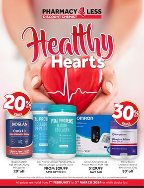 Health & Beauty offers in Sydney NSW | Healthy Hearts in Pharmacy 4 Less | 12/02/2024 - 03/03/2024