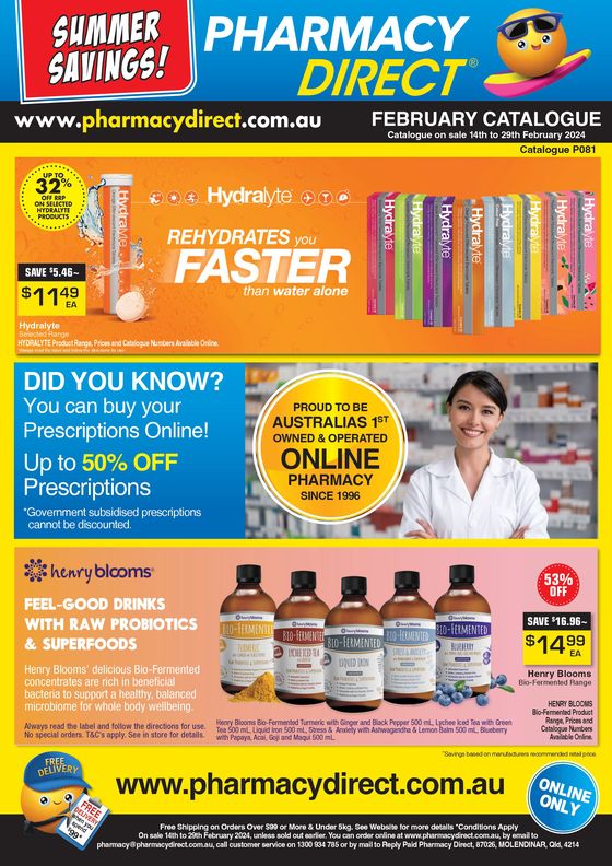 Pharmacy Direct catalogue in Sydney NSW | February Catalogue | 14/02/2024 - 29/02/2024