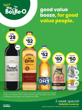 Groceries offers in Brisbane QLD | Good Value Booze, For Good Value People 19/02 in The Bottle-O | 19/02/2024 - 03/03/2024