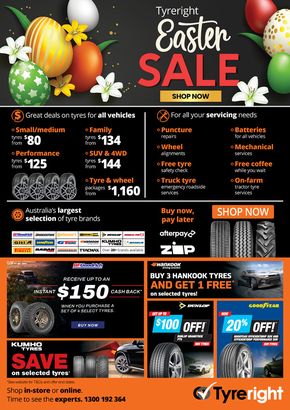 Tyreright catalogue in Perth WA | Easter Sale 2024 | 01/03/2024 - 30/04/2024