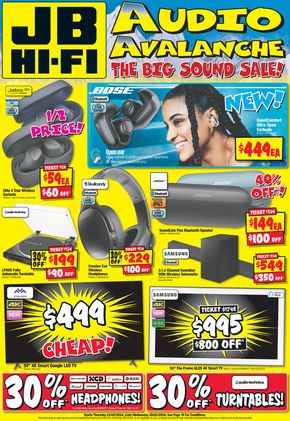 Electronics & Office offers in Sydney NSW | Sound Sale! in JB Hi Fi | 22/02/2024 - 28/02/2024