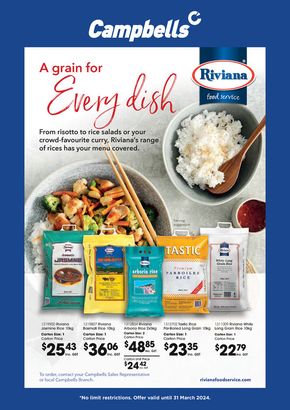 Groceries offers in Mackay QLD | Riviana Flyer in Campbells | 26/02/2024 - 31/03/2024
