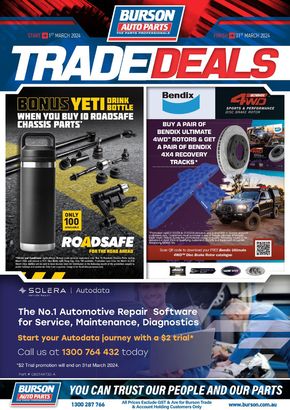 Hardware & Auto offers in Gympie QLD | Trade Deals: March 2024 in Burson Auto Parts | 01/03/2024 - 31/03/2024