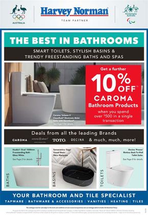 Harvey Norman catalogue in North Shore NSW | The Best In Bathrooms | 07/03/2024 - 31/03/2024