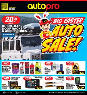 Hardware & Auto offers in Karratha WA | Big Easter Auto Sale! in Autopro | 11/03/2024 - 31/03/2024