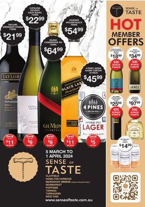 Liquor offers in Brisbane QLD | Catalogue March - April in Sense of Taste | 12/03/2024 - 01/04/2024