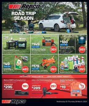 Hardware & Auto offers in Moree NSW | Road Trip Season in Repco | 13/03/2024 - 28/03/2024