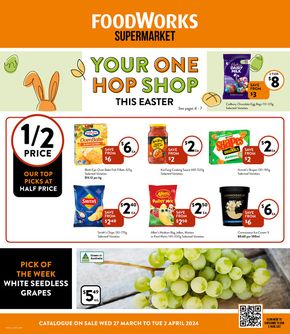 Groceries offers in Bacchus Marsh VIC | Picks Of The Week in Foodworks | 27/03/2024 - 02/04/2024