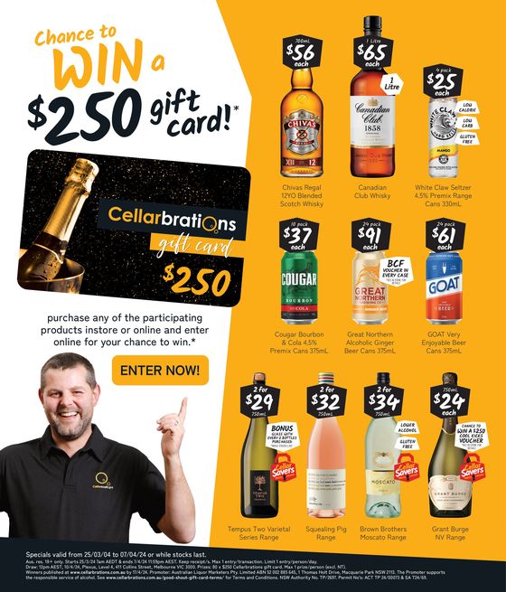 Cellarbrations catalogue in Newman WA | Good Value Booze, For The Long Weekend 25/03 | 25/03/2024 - 07/04/2024