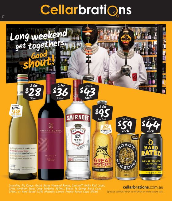 Cellarbrations catalogue in Launceston TAS | Good Value Booze, For The Long Weekend 25/03 | 25/03/2024 - 07/04/2024