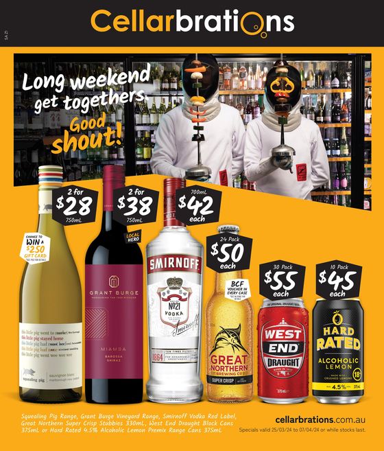 Cellarbrations catalogue in Kapunda SA | Good Value Booze, For The Long Weekend 25/03 | 25/03/2024 - 07/04/2024