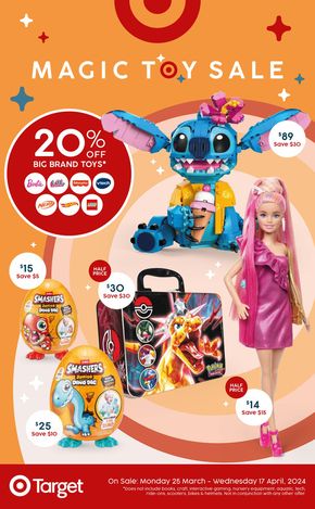 Target catalogue in Brisbane QLD | Magic Toy Sale  | 25/03/2024 - 17/04/2024