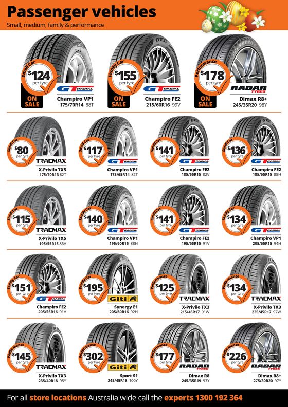 Tyreright catalogue in Hilbert WA | Easter Sale 2024 | 01/04/2024 - 30/04/2024