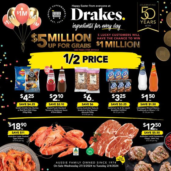 Drakes catalogue in Adelaide SA | Drakes 27/03 | 27/03/2024 - 02/04/2024