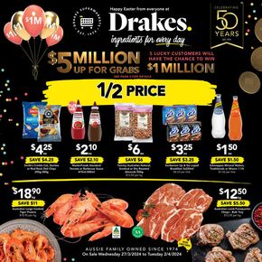 Groceries offers in Port Lincoln SA | Drakes 27/03 in Drakes | 27/03/2024 - 02/04/2024