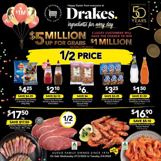 Drakes catalogue in Redcliffe City QLD | Drakes 27/03 | 27/03/2024 - 02/04/2024