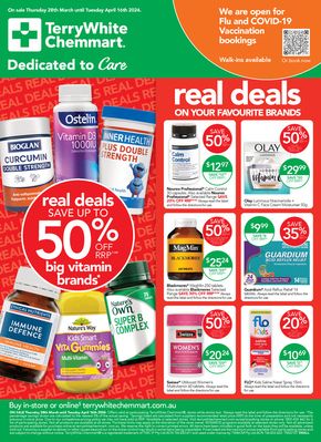TerryWhite Chemmart catalogue in Doonan QLD | Real Deals On Your Favourite Brands | 28/03/2024 - 16/04/2024