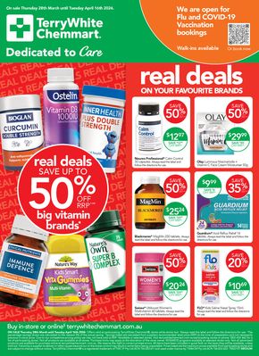 TerryWhite Chemmart catalogue in Drouin VIC | Real Deals On Your Favourite Brands | 28/03/2024 - 16/04/2024