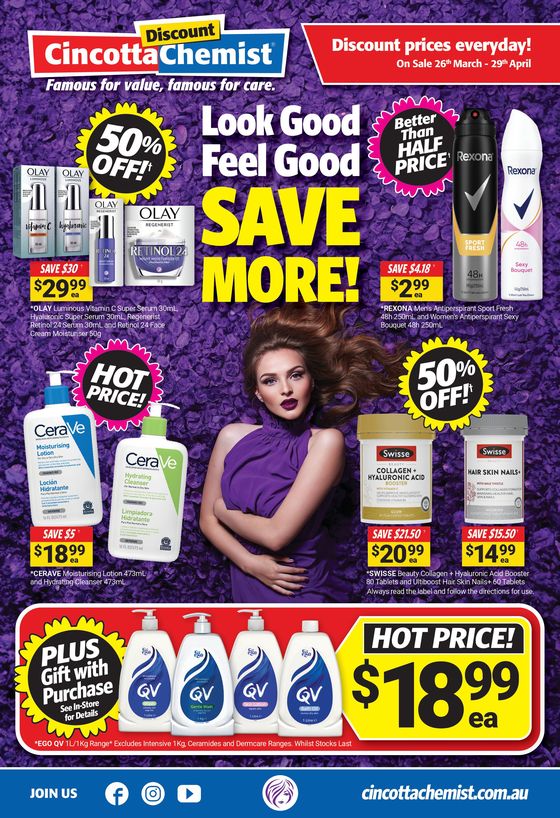 Cincotta Chemist catalogue in Broadway NSW | Look Good, Feel Good, Save More! | 26/03/2024 - 29/04/2024