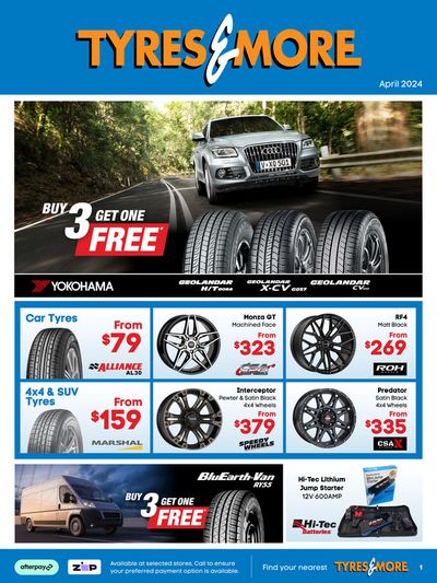 Tyres & More catalogue | April Deals 2024 | 01/04/2024 - 30/04/2024